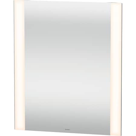 Duravit Light & Mirror Mirror, 23 5/8 X1 3/8 X27 1/2  White Matt, Light Fields, Square, Switch & External LM7865000006000